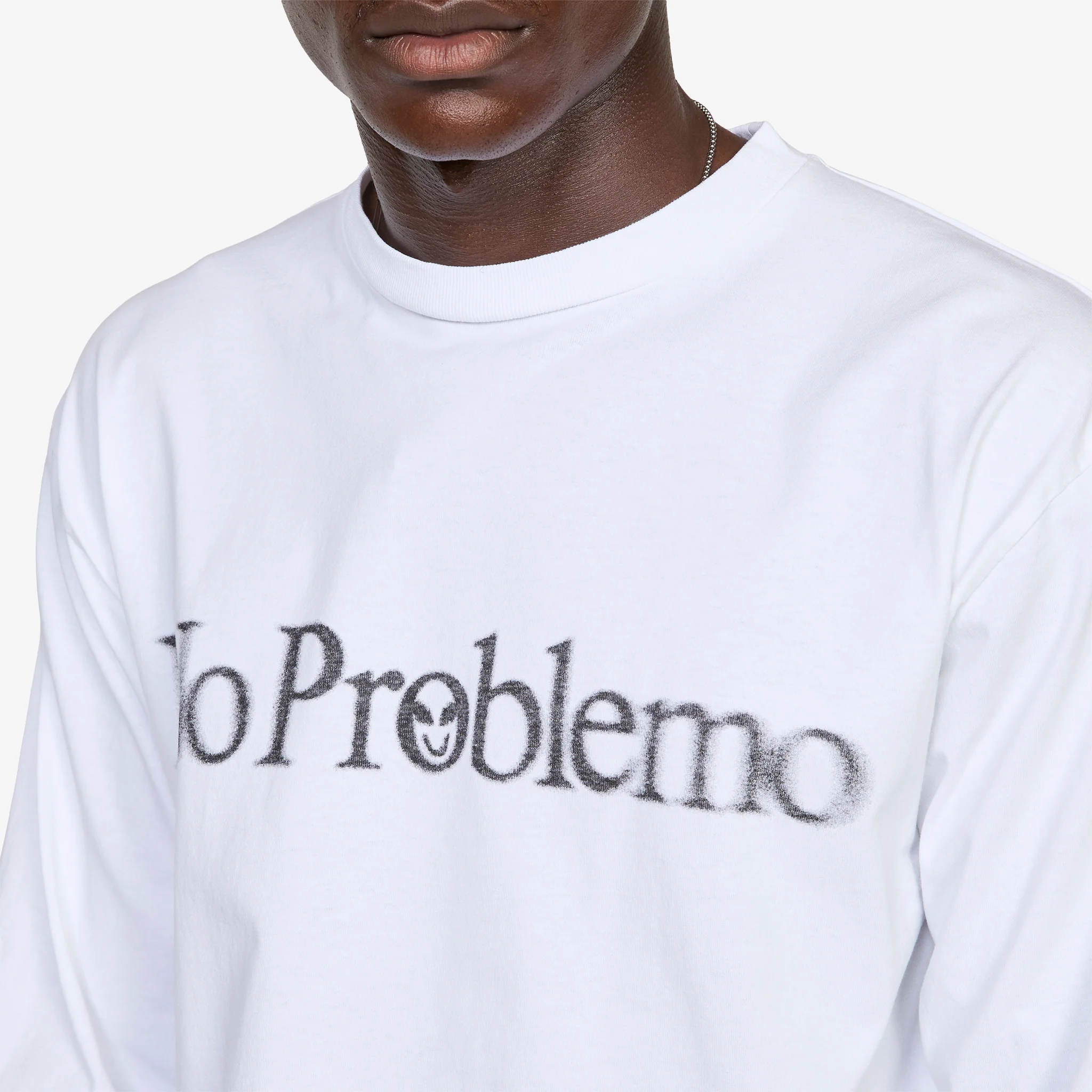 Smile Away Longsleeve T-Shirt White - Image 3