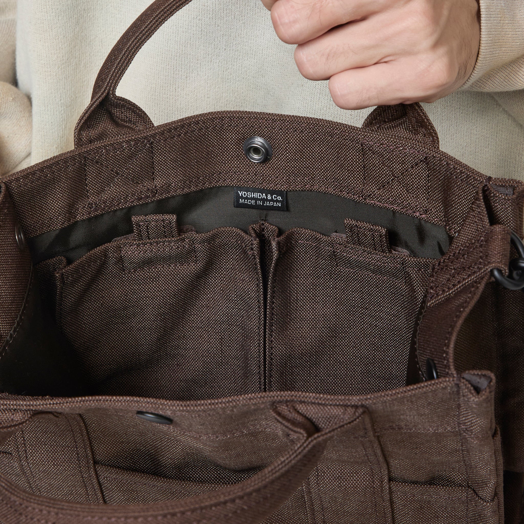 Smoky 2-Way Tote Bag Brown (S) - Image 3