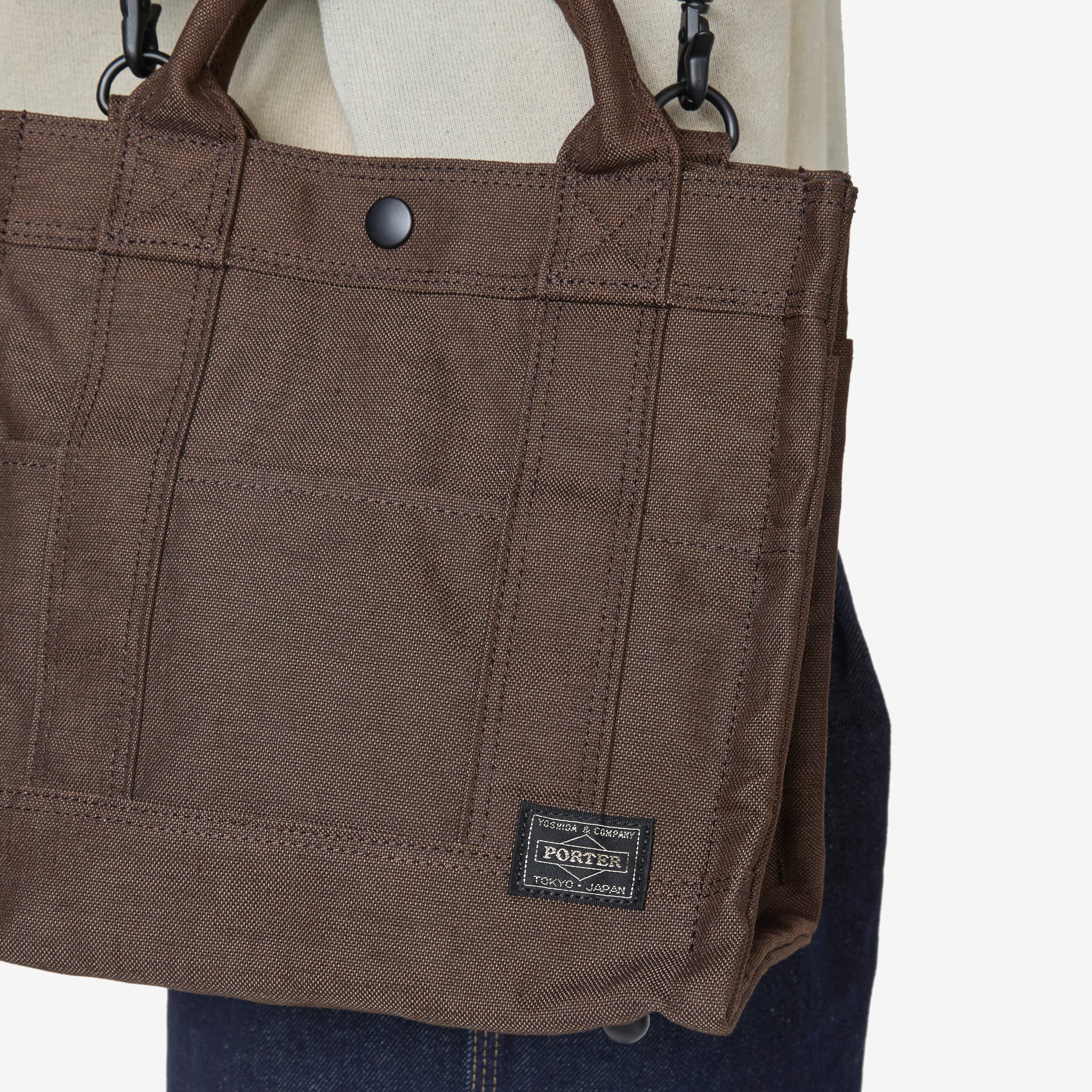Smoky 2-Way Tote Bag Brown (S) - Image 4