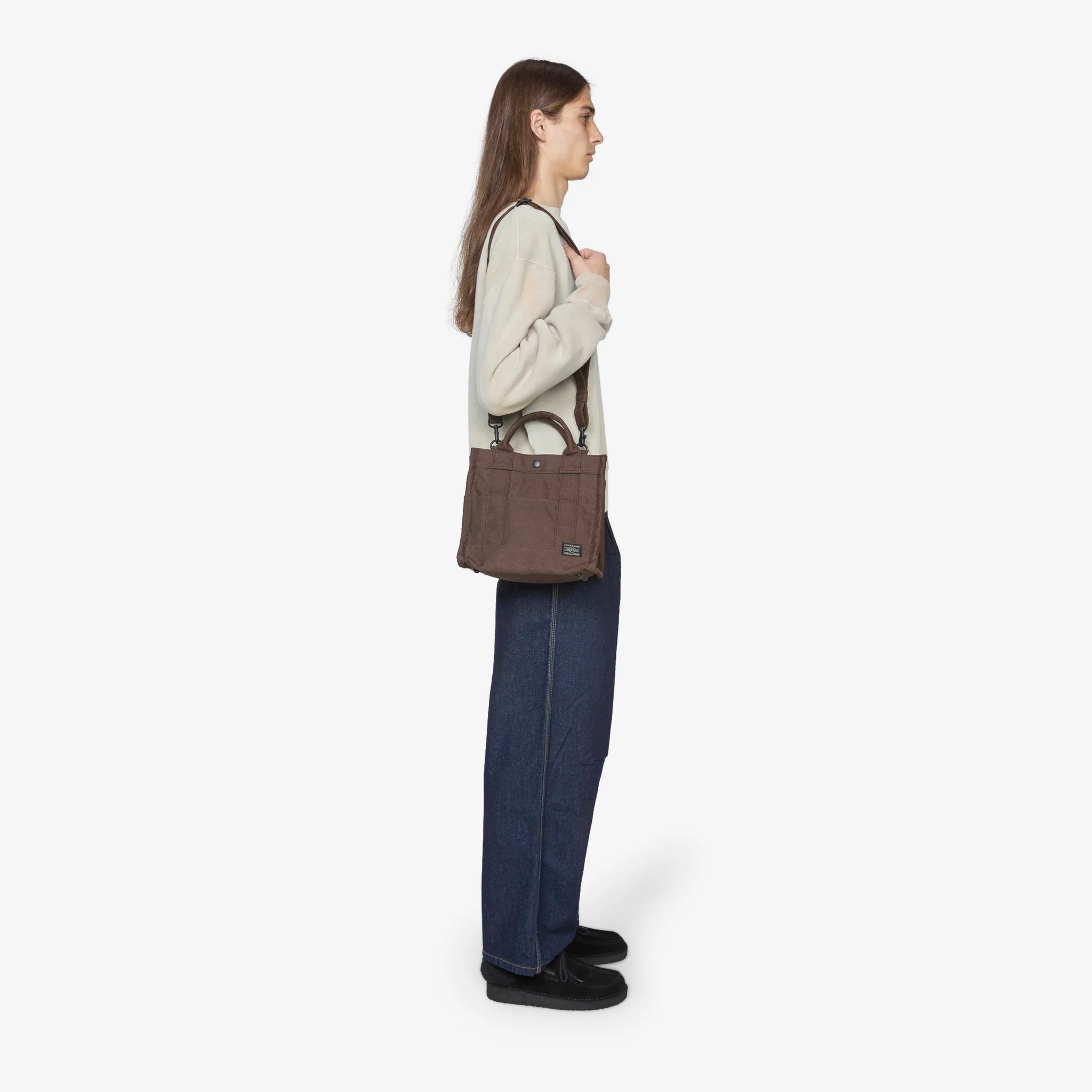 Smoky 2-Way Tote Bag Brown (S) - Image 5