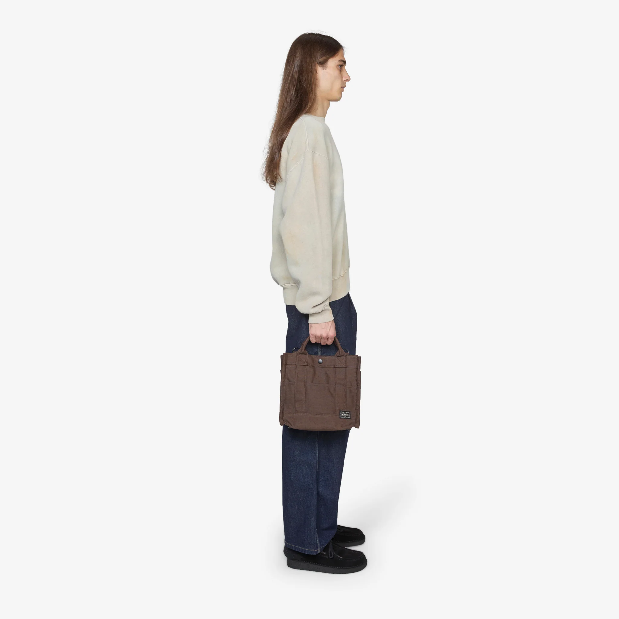 Smoky 2-Way Tote Bag Brown (S) - Image 6