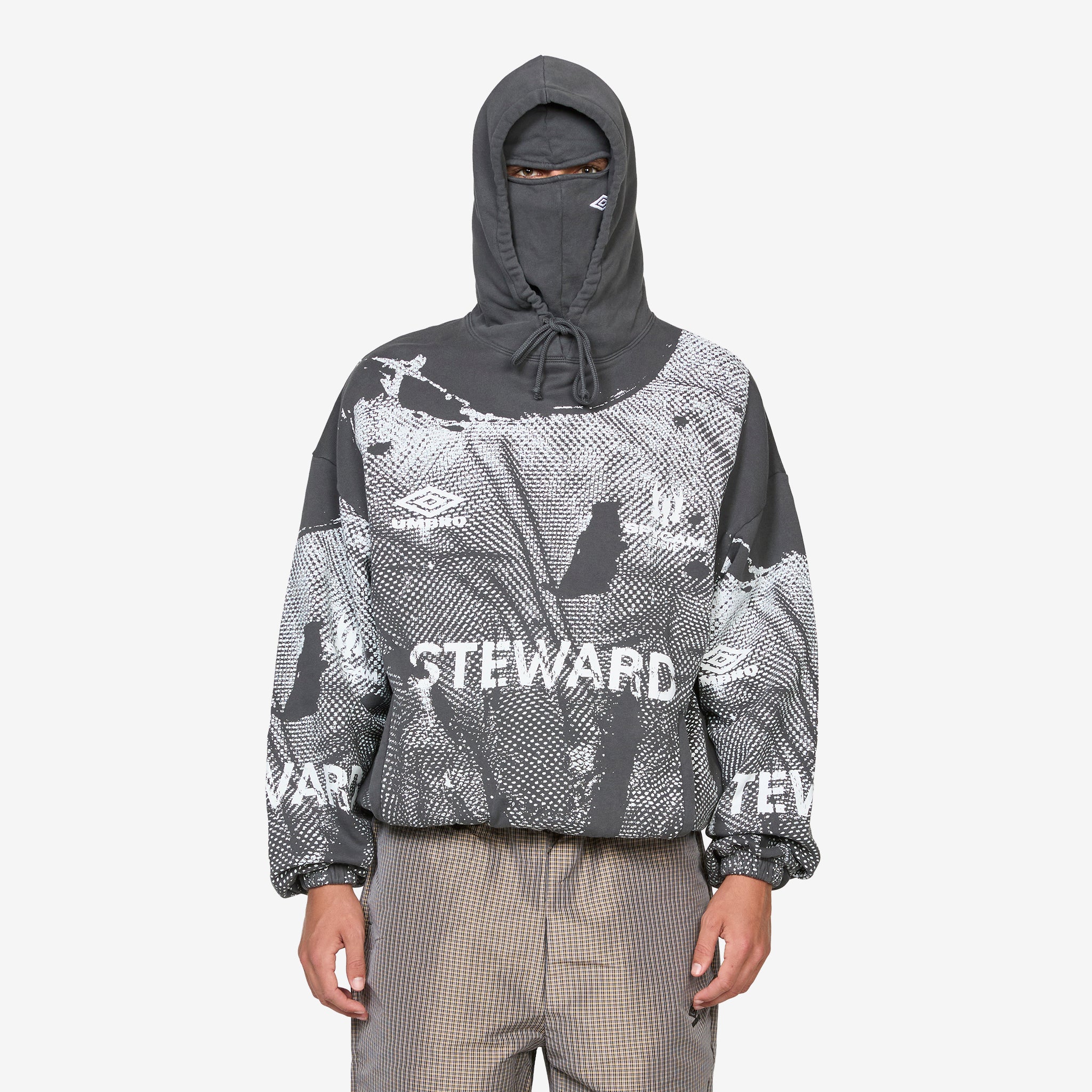Steward Vest Masked Hoodie Dark Grey - Image 2