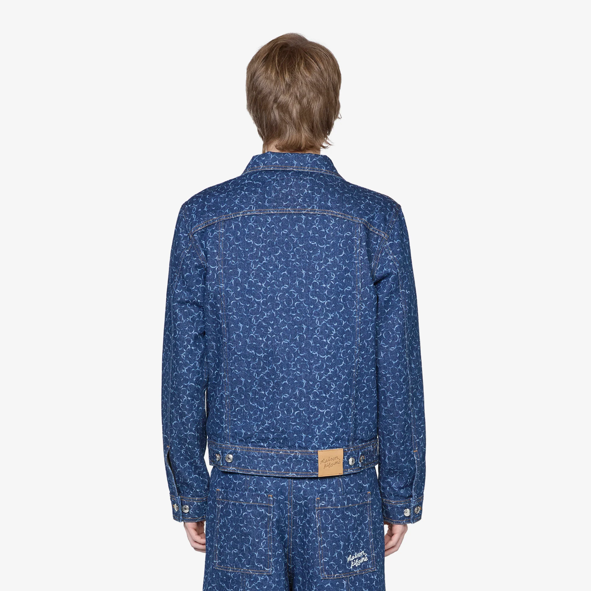 Straight Denim Jacket Laser Print - Image 6