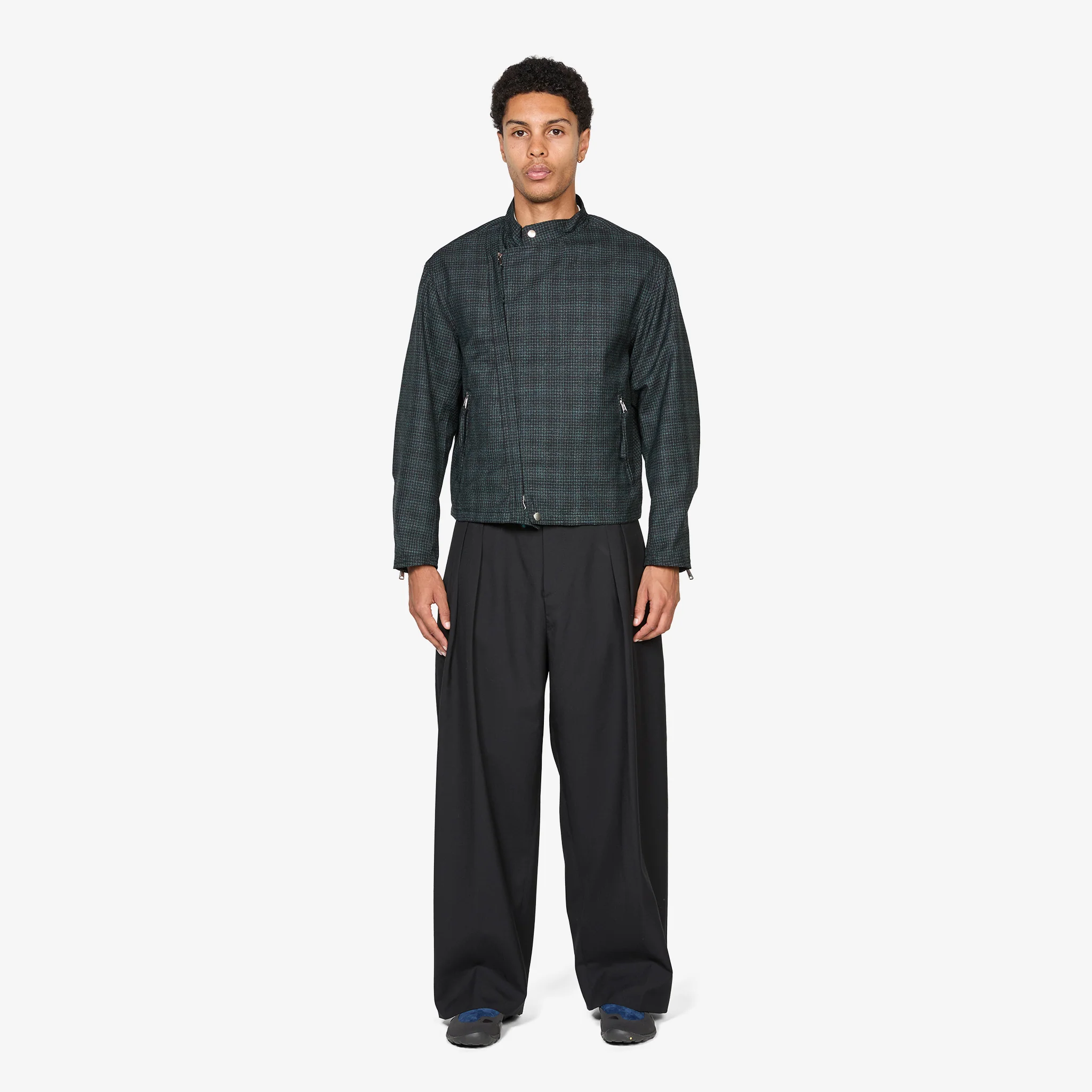 Studio Nicholson x Alvy Double Pleat Pant Darkest Navy - Image 4
