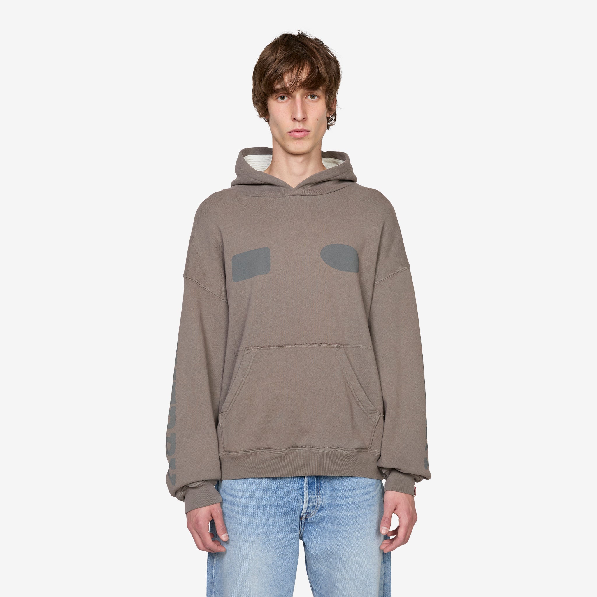 Sun Faded Patch Thermal Hoodie Steel