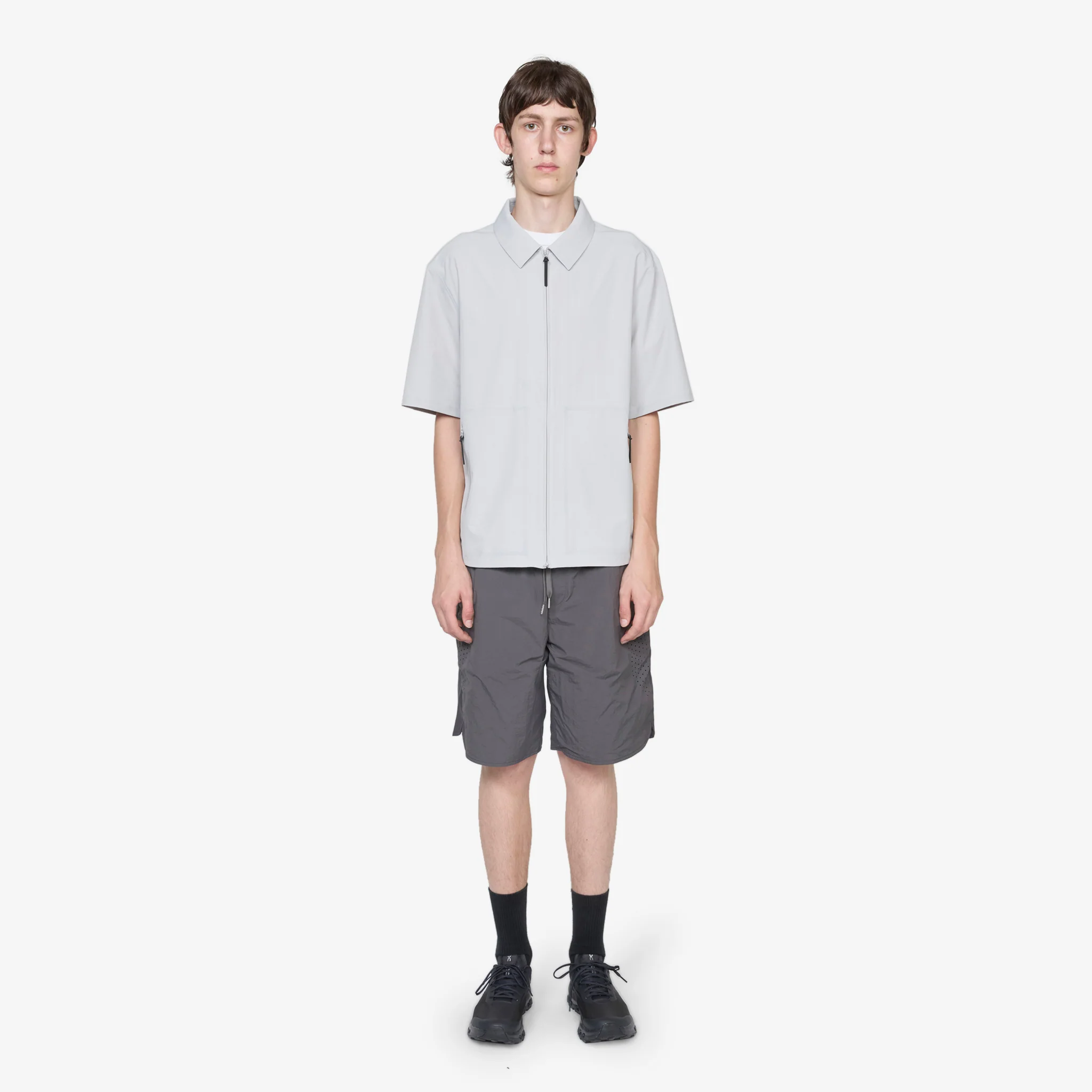 Technical Short Sleeve Shirt Light Grey - Image 5