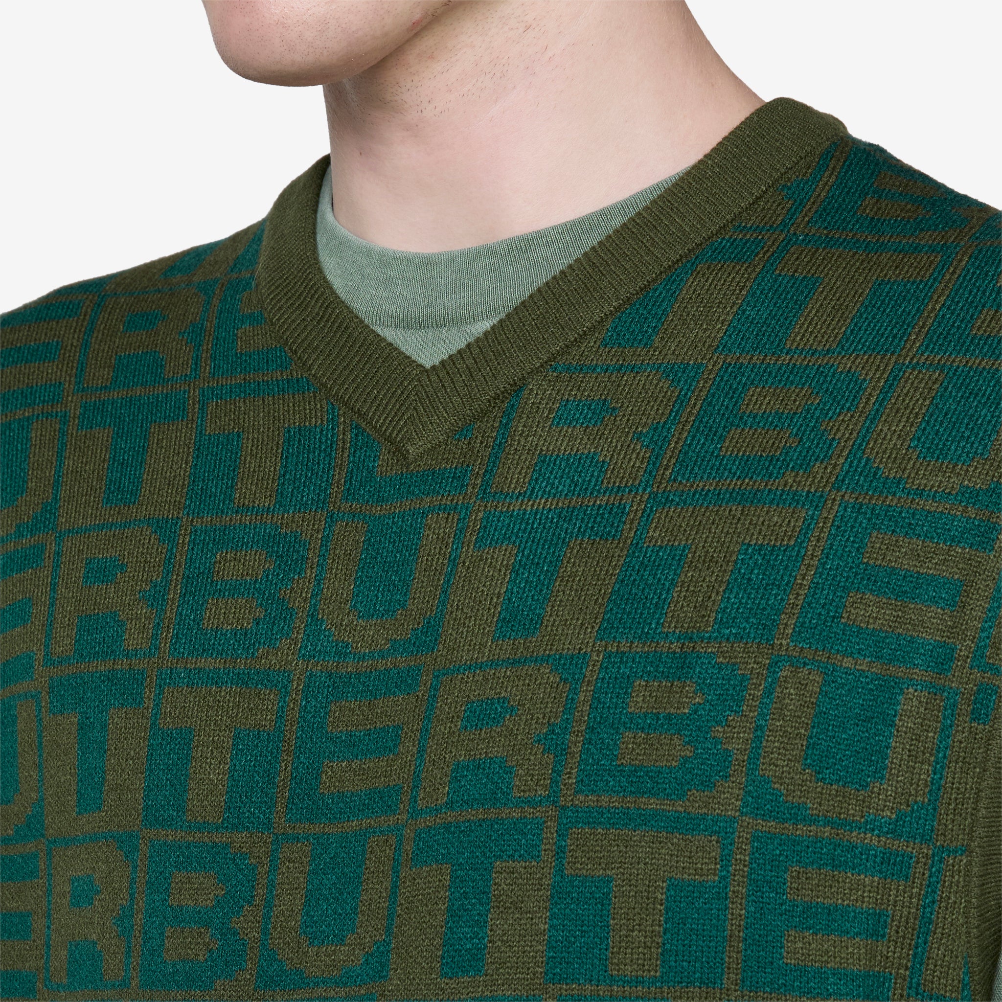 Tiles Knitted Vest Green - Image 3