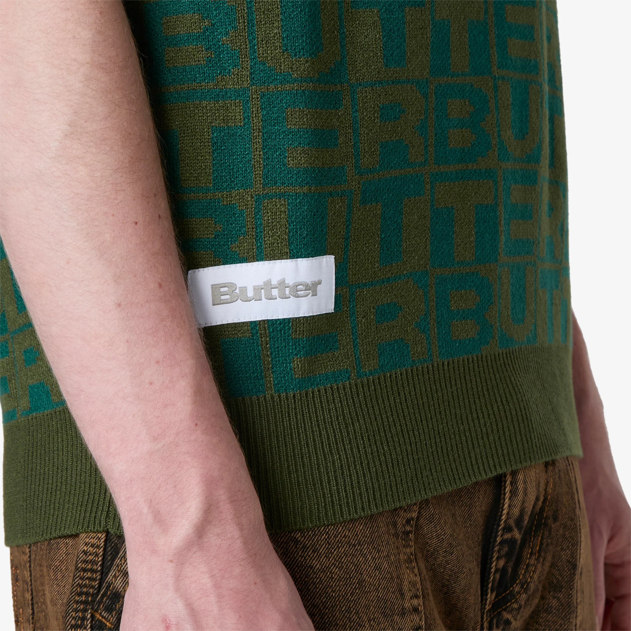 Tiles Knitted Vest Green - Image 5
