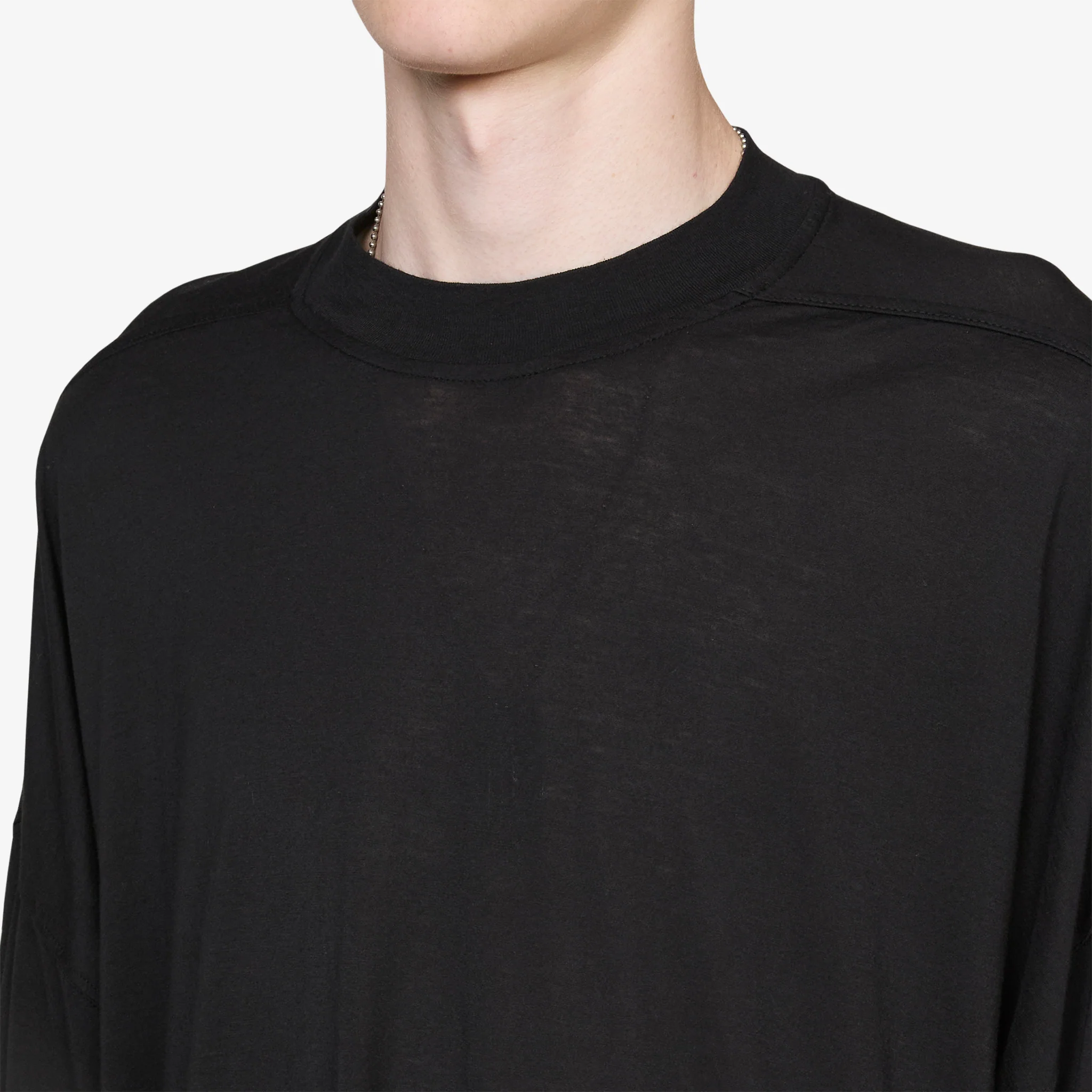 Tommy T-Shirt Black Cotton Gauze Jersey - Image 4