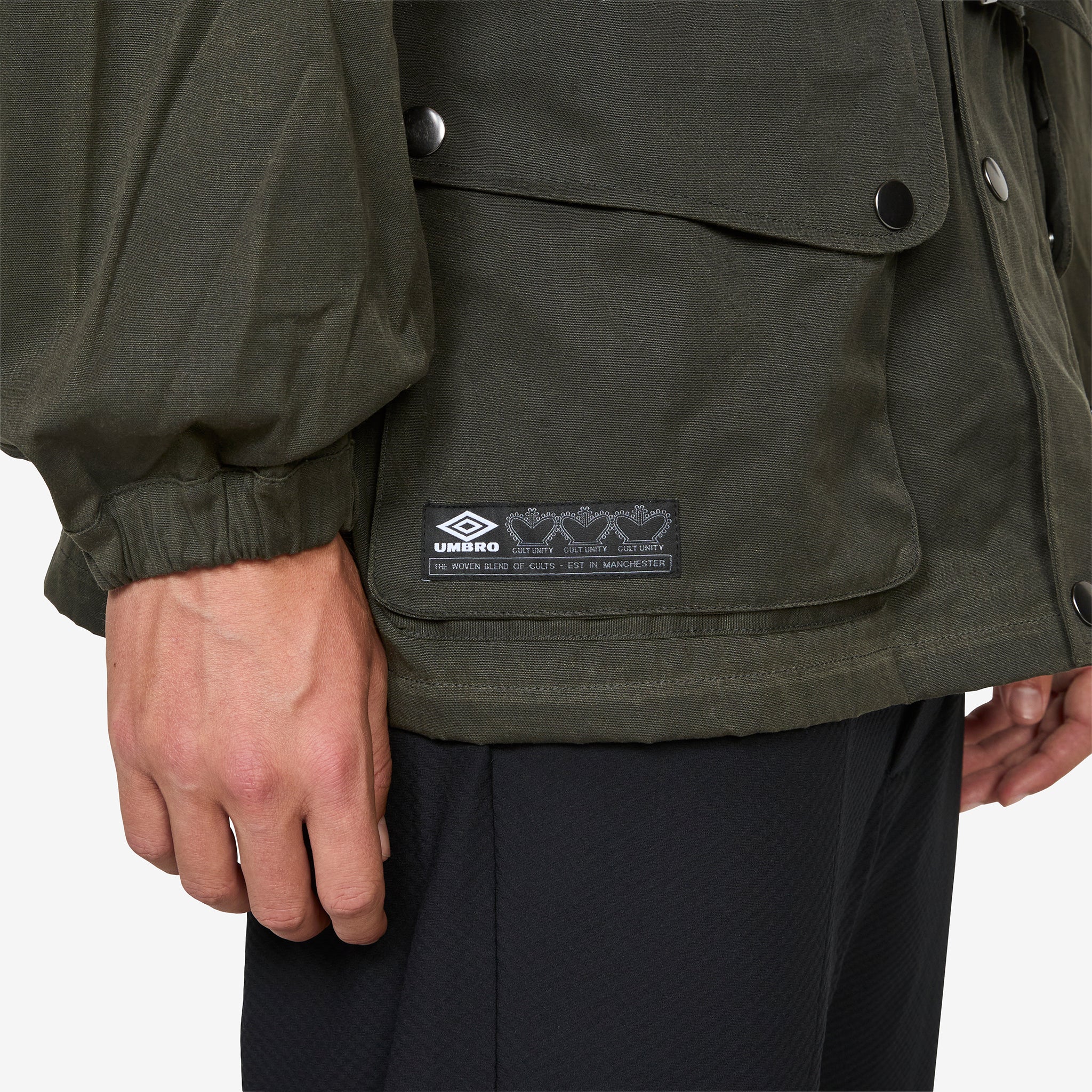 Trainer Waxed Jacket Dark Olive - Image 4