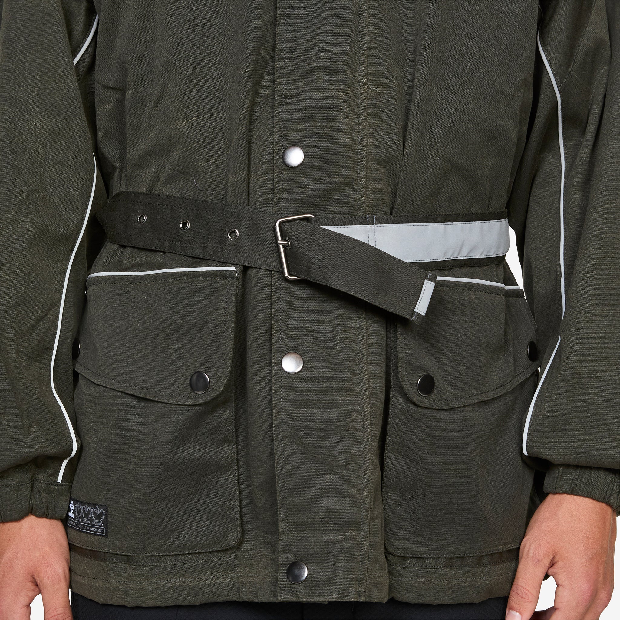 Trainer Waxed Jacket Dark Olive - Image 6