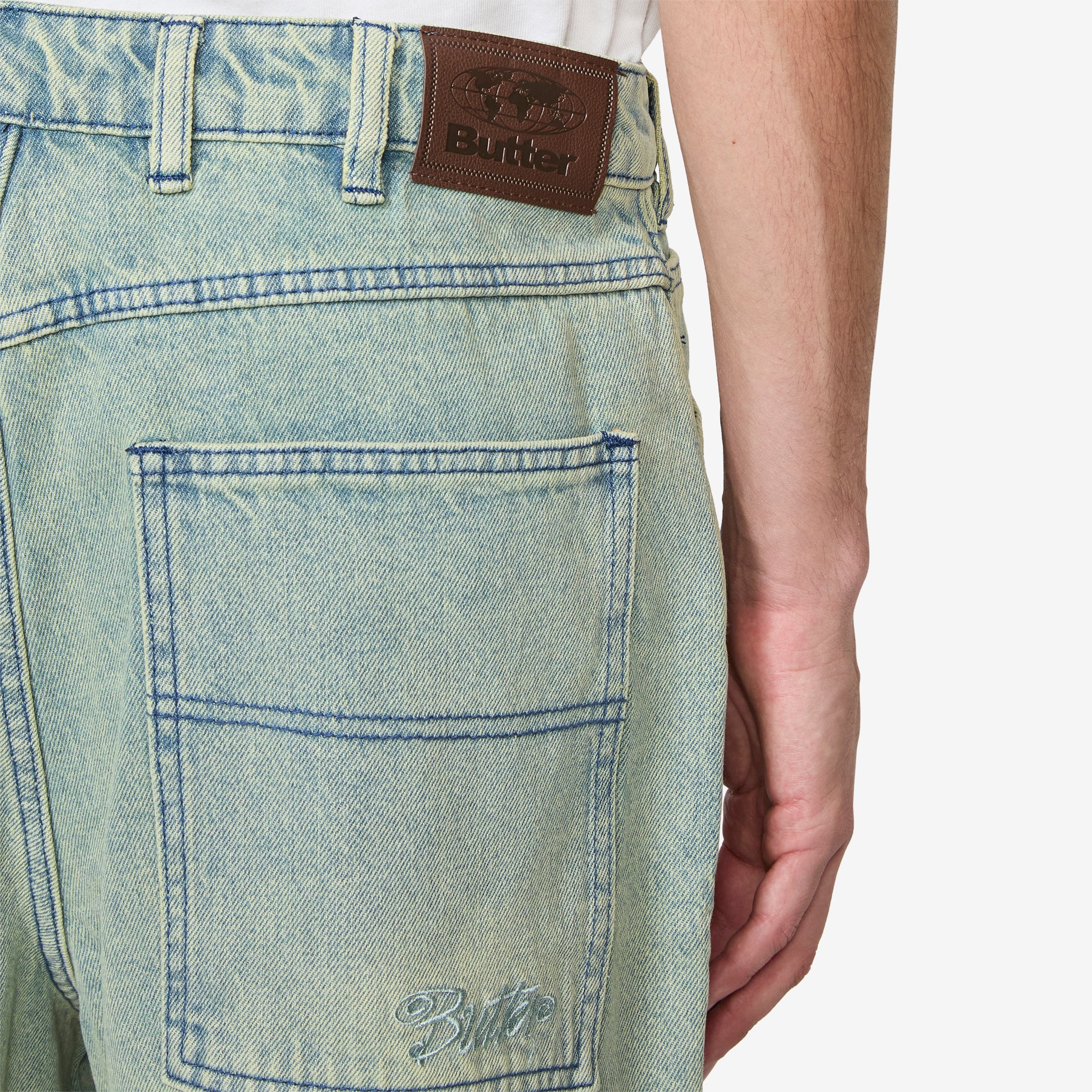 Trim Denim Shorts Sunfade Blue - Image 4
