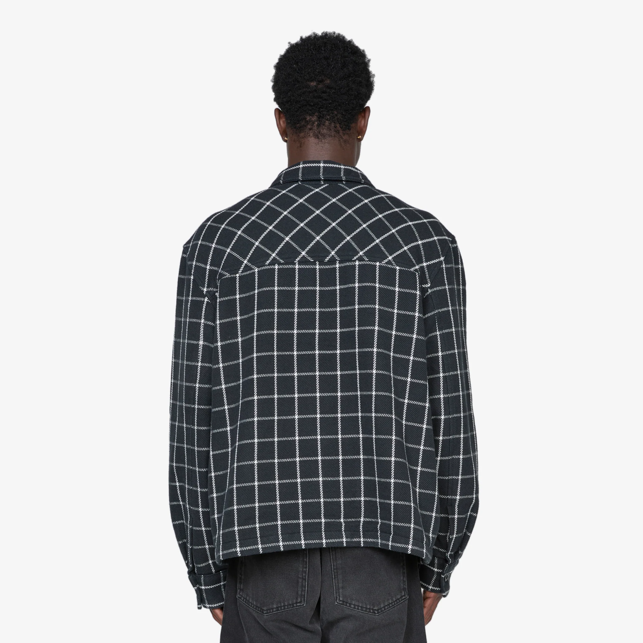 Valley Twill Utility Shacket TNF Black Grid - Image 4