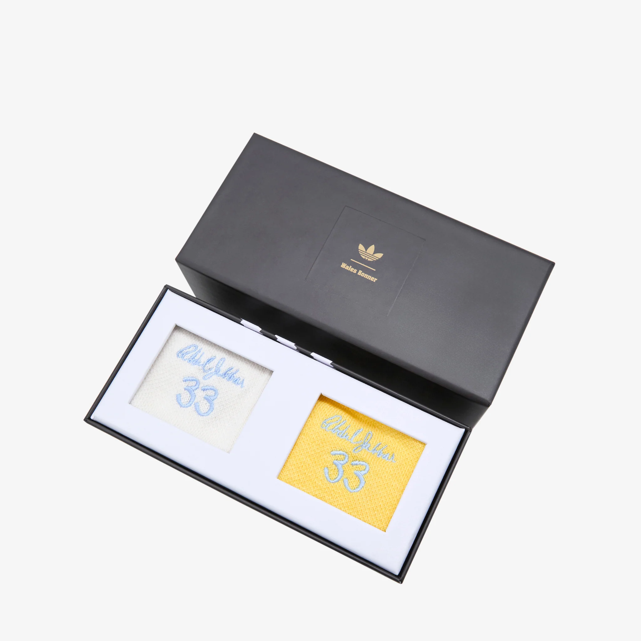 Wales Bonner x Jabbar 3-Stripes Socks Chalk White | Spring Yellow - Image 2