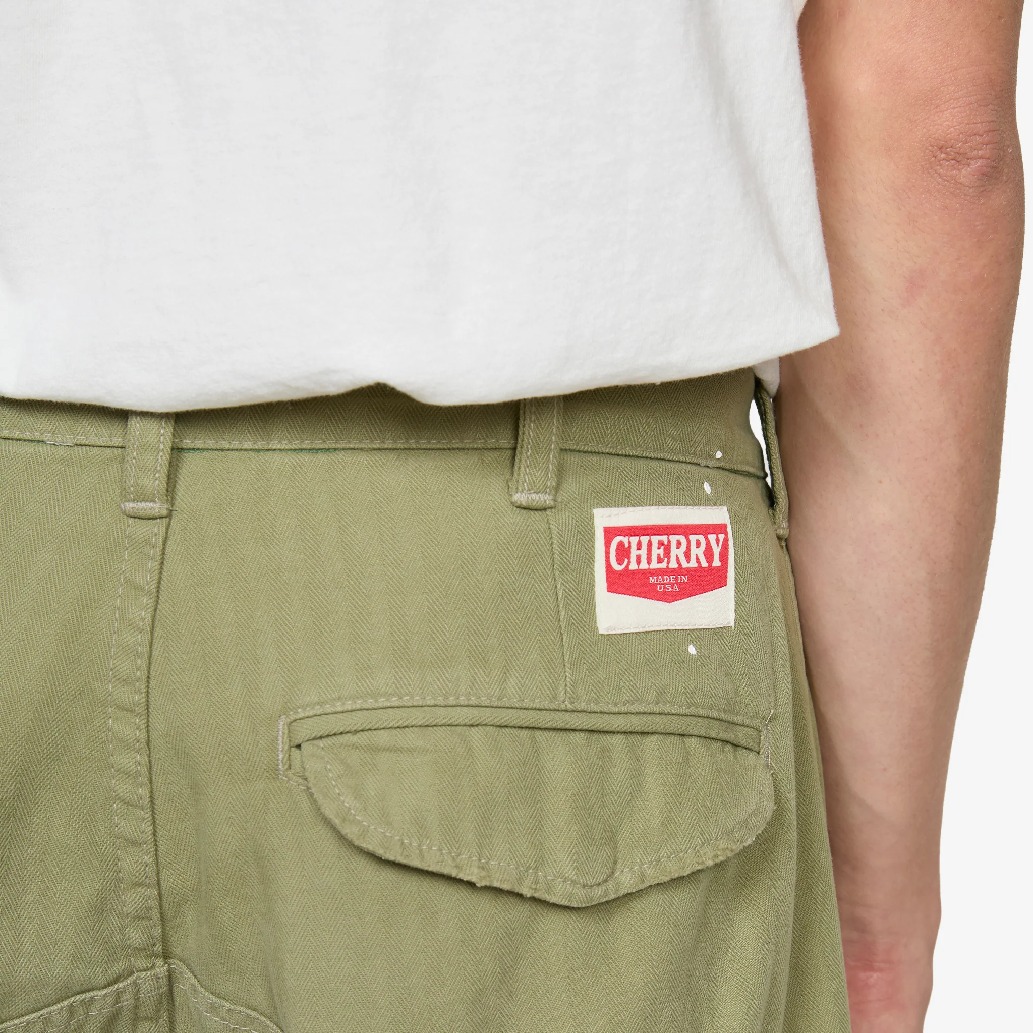 Wide Leg Cargo Pant Olive Green - Image 3