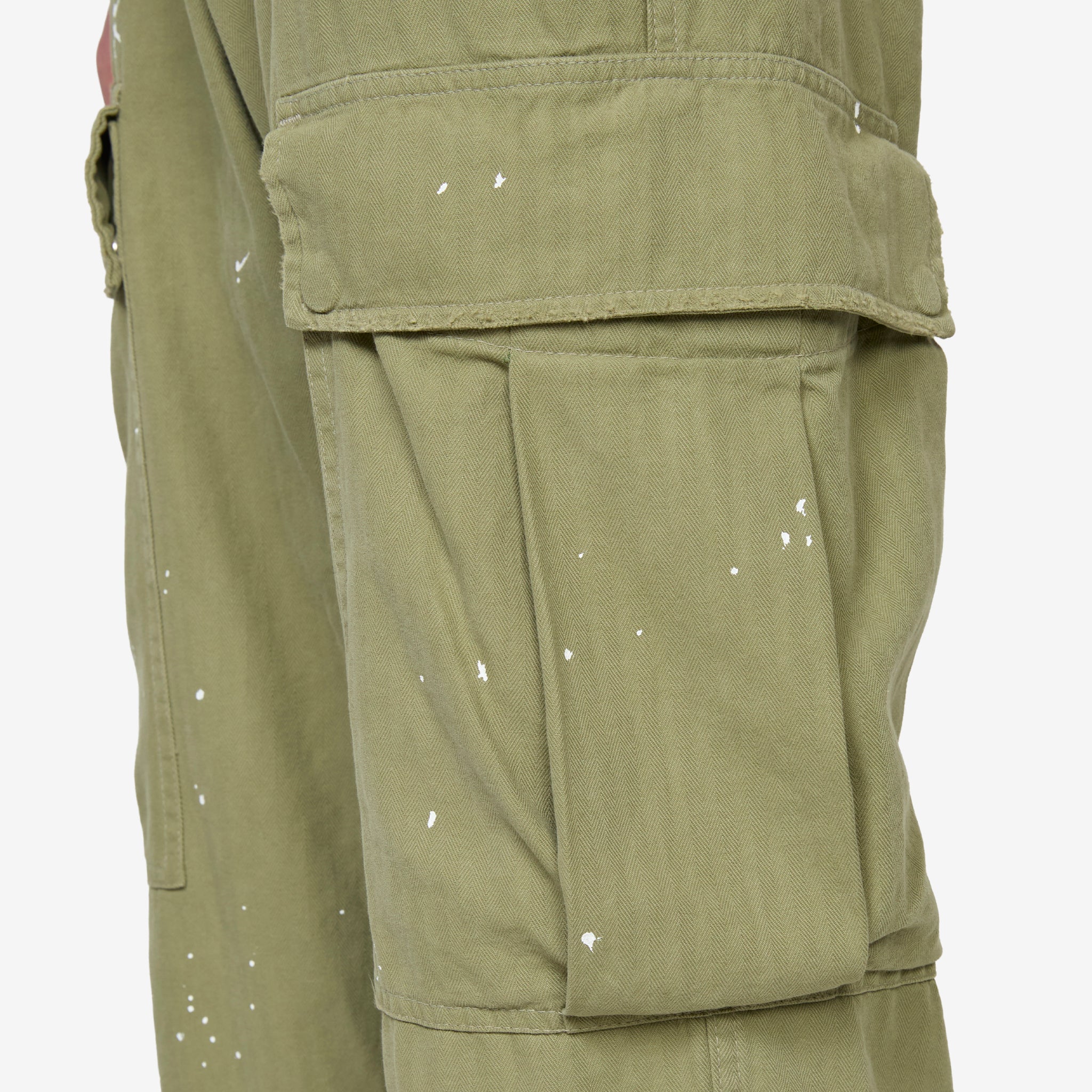 Wide Leg Cargo Pant Olive Green - Image 4