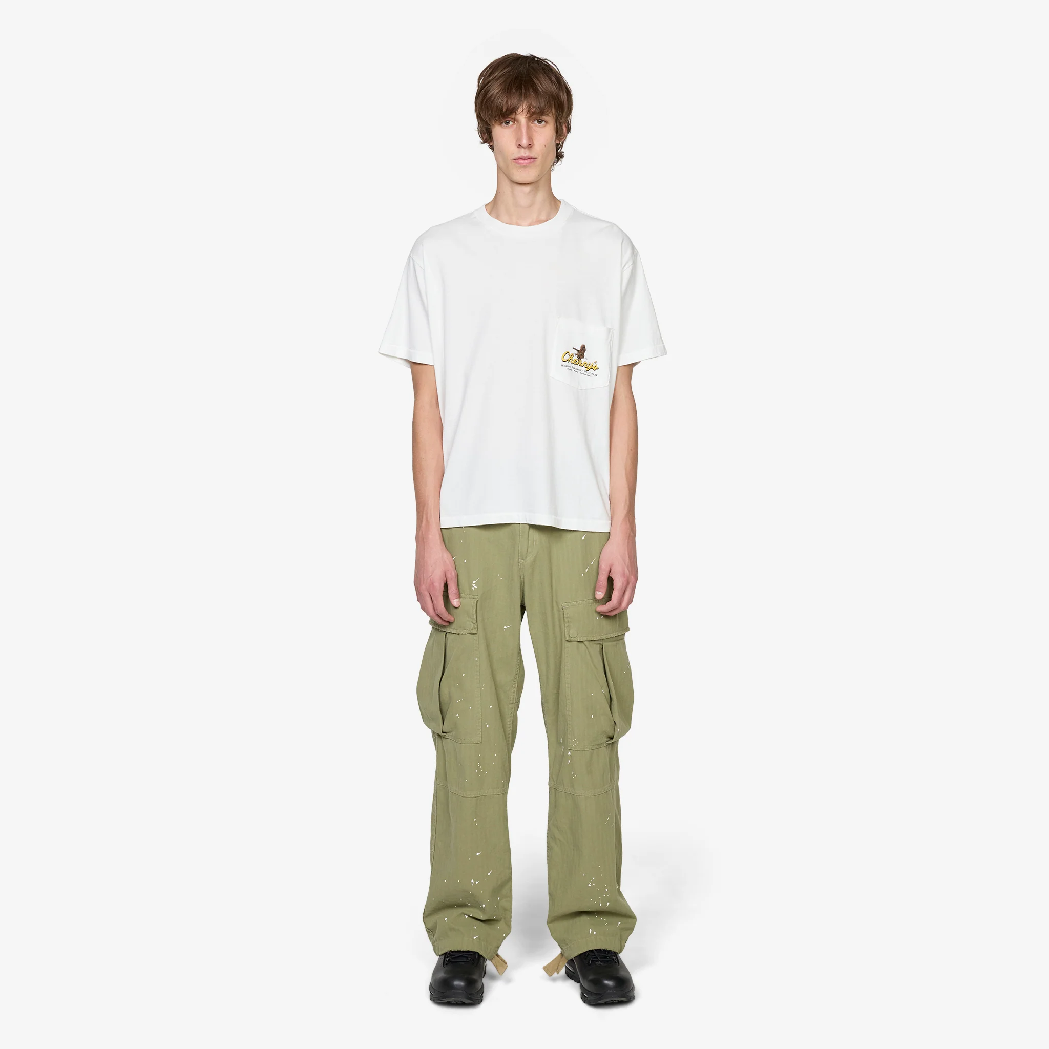 Wide Leg Cargo Pant Olive Green - Image 6
