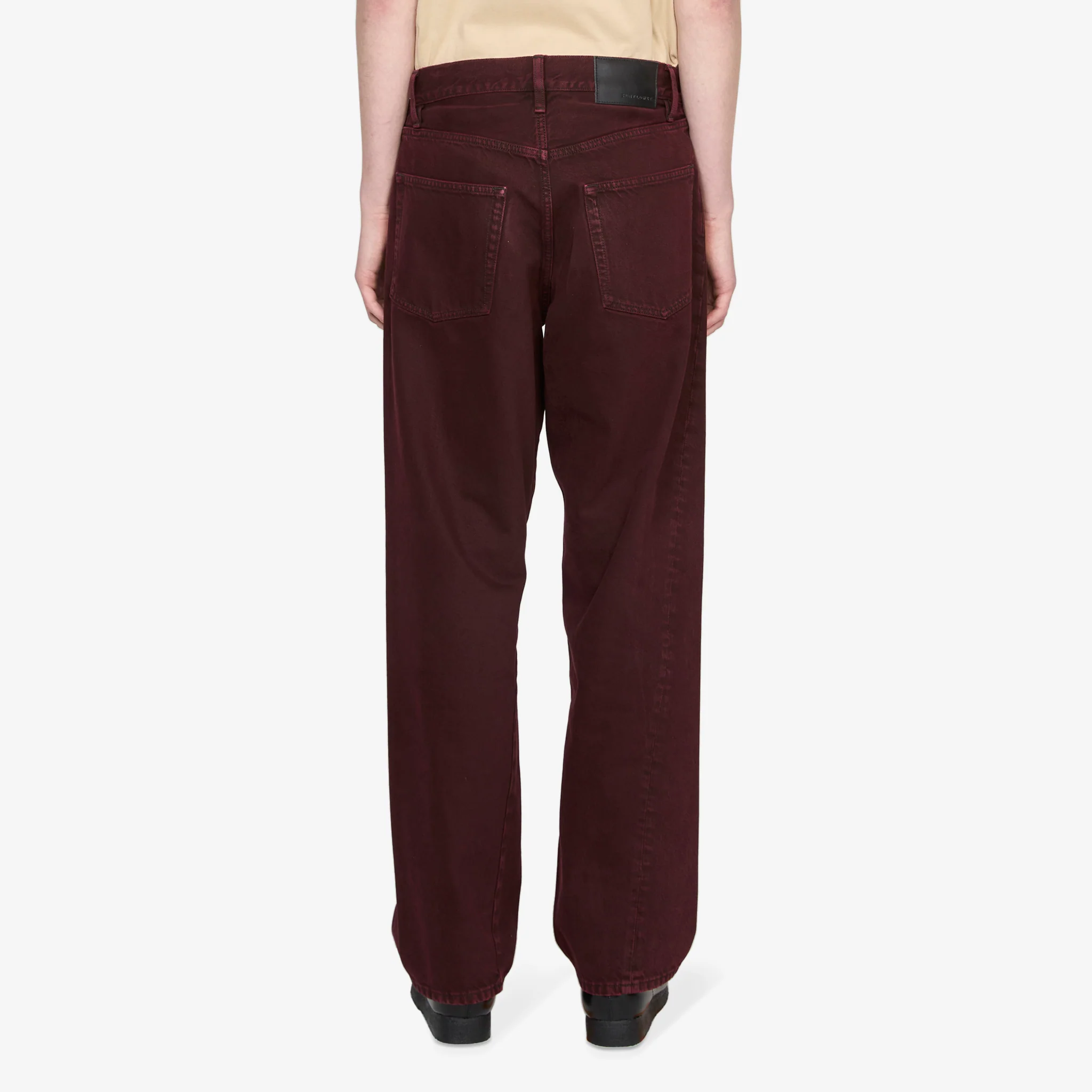 Wide Twist Jeans Dark Wine Dyed - Image 3