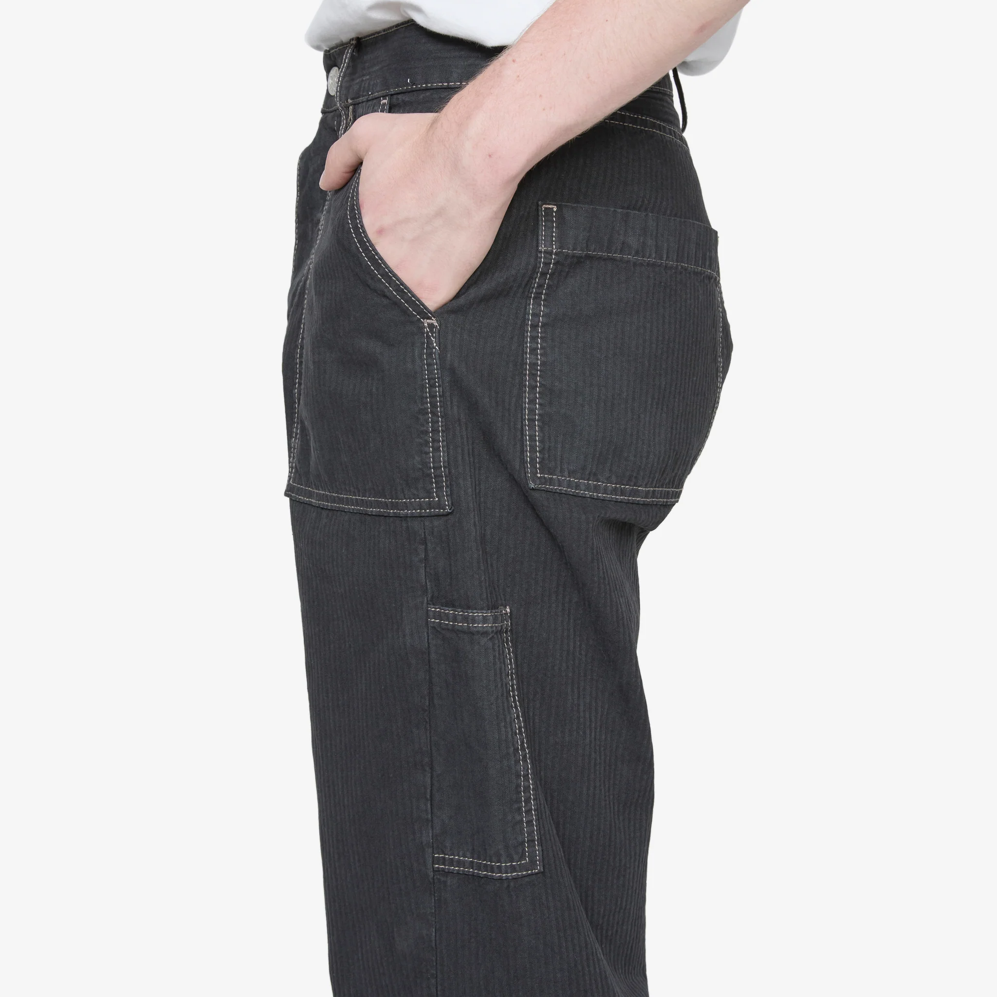 Wide Twist Work Jeans Black - Image 3