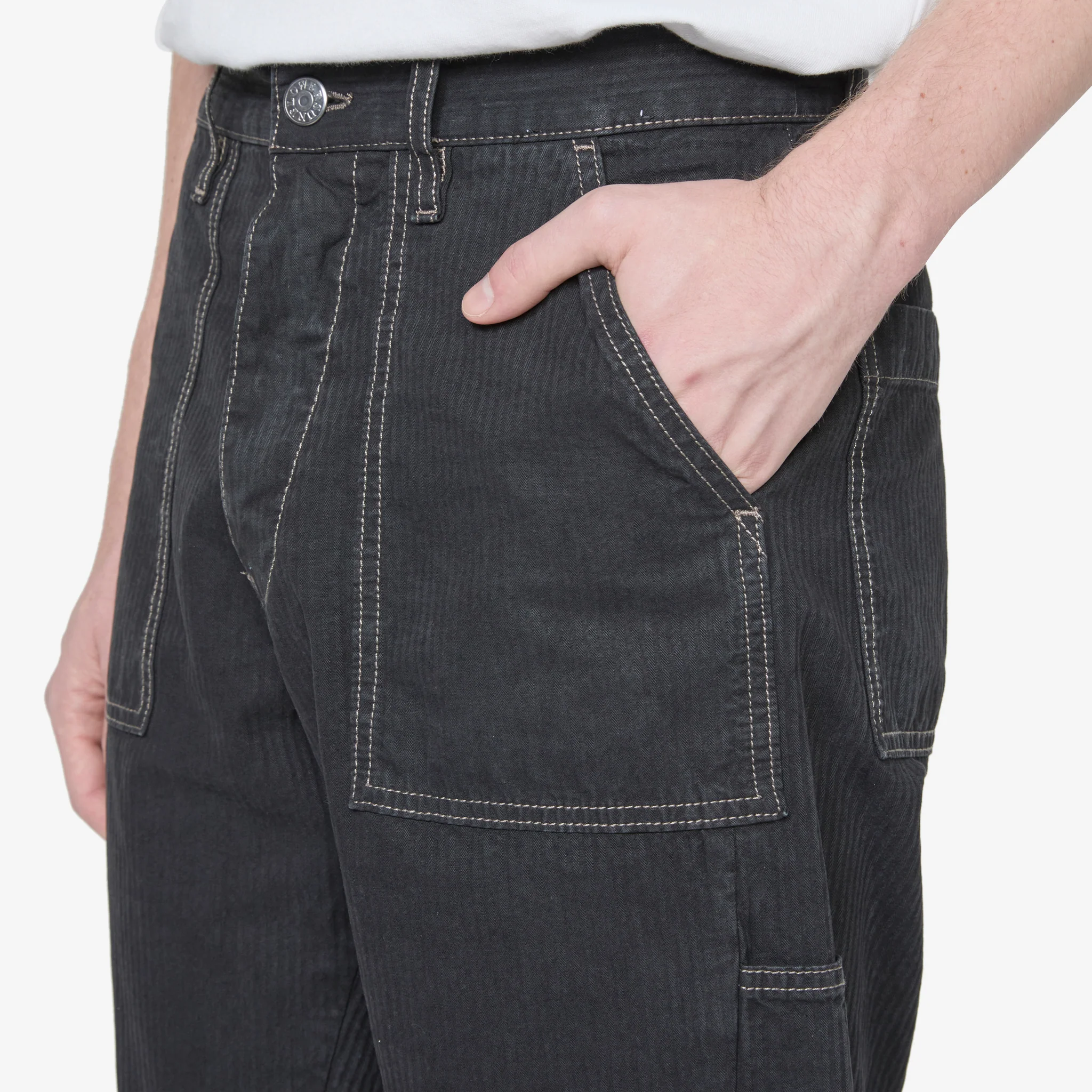 Wide Twist Work Jeans Black - Image 5