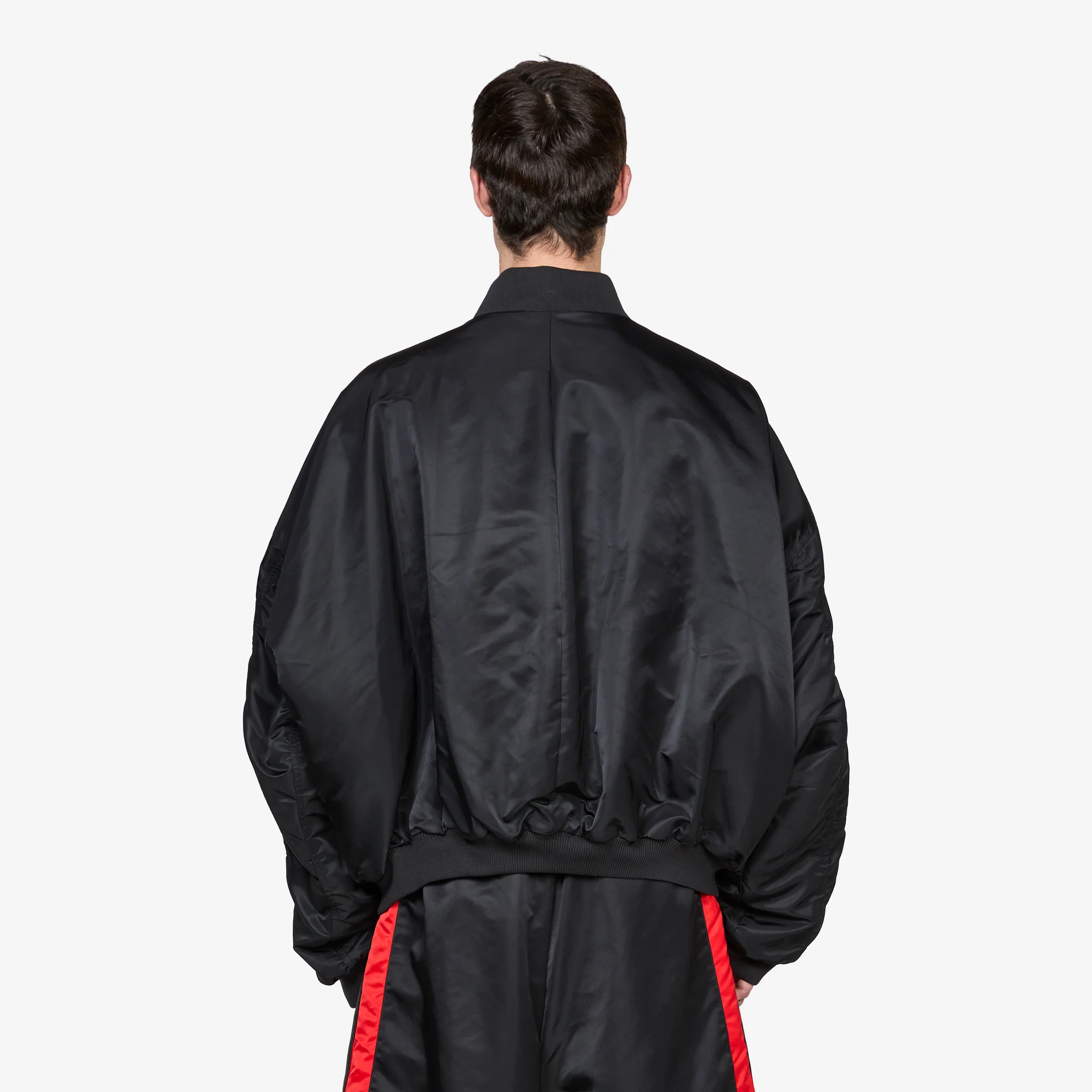 Willy Chavarria x Satin Bomber Jacket Black - Image 2