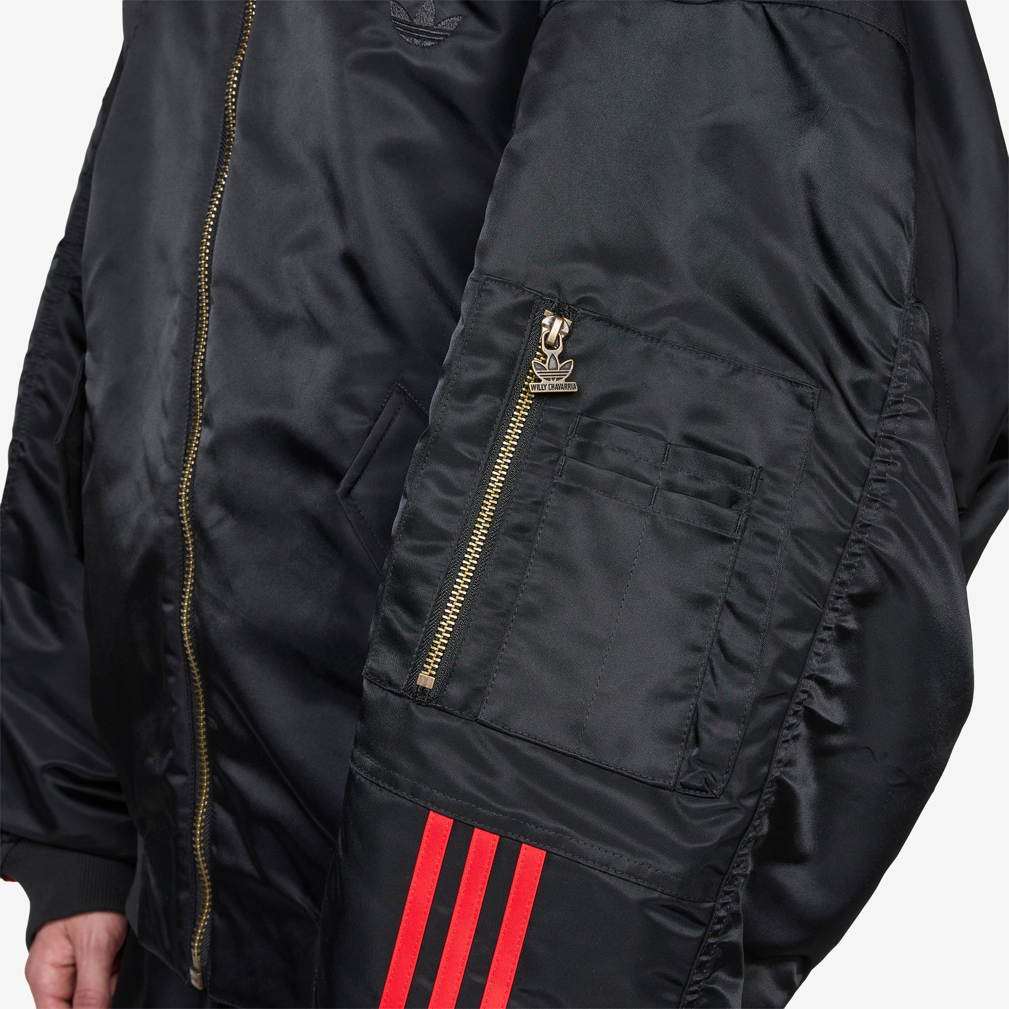 Willy Chavarria x Satin Bomber Jacket Black - Image 4