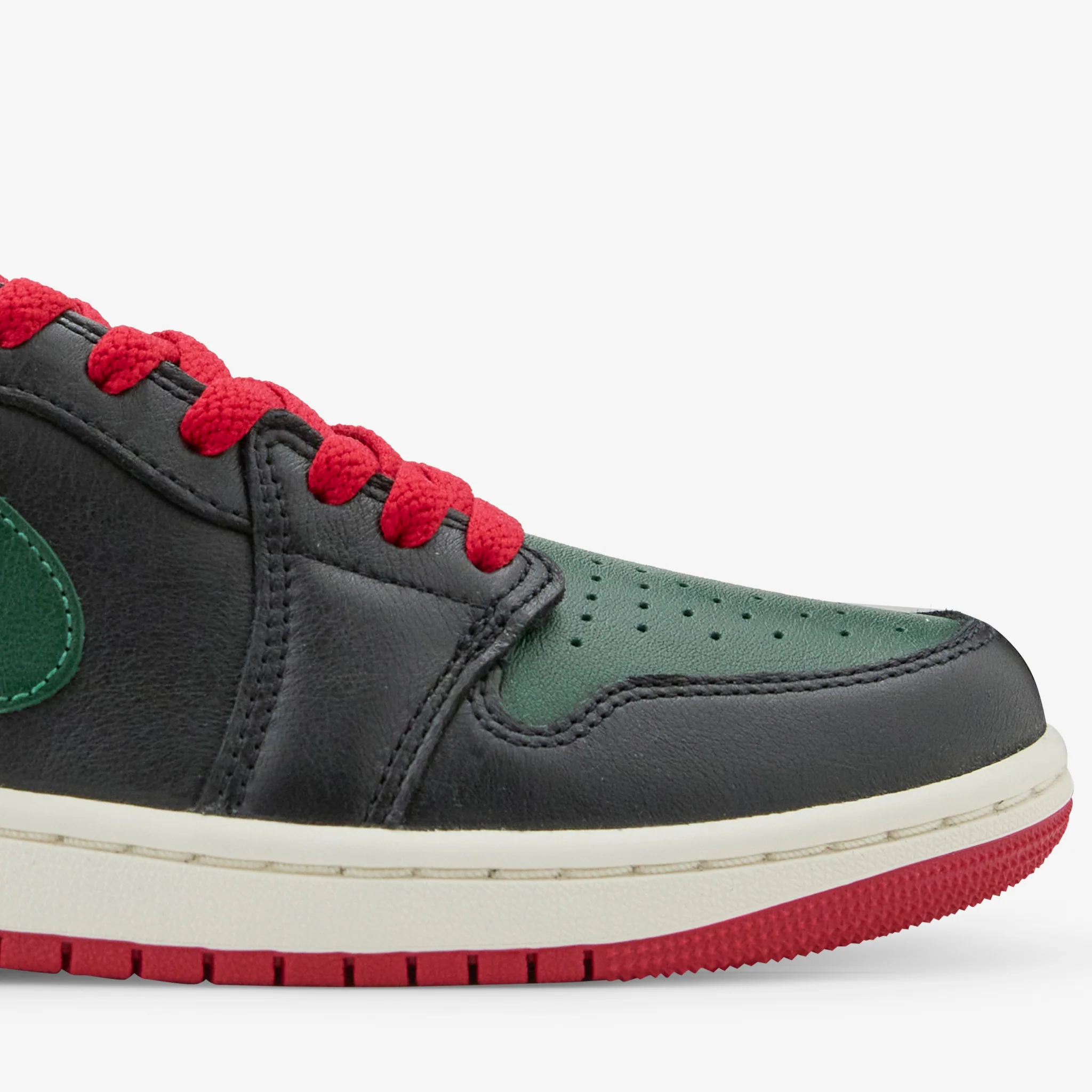 Women's Air Jordan 1 Low OG Black | Gorge Green | Varsity Red | Sail - Image 4