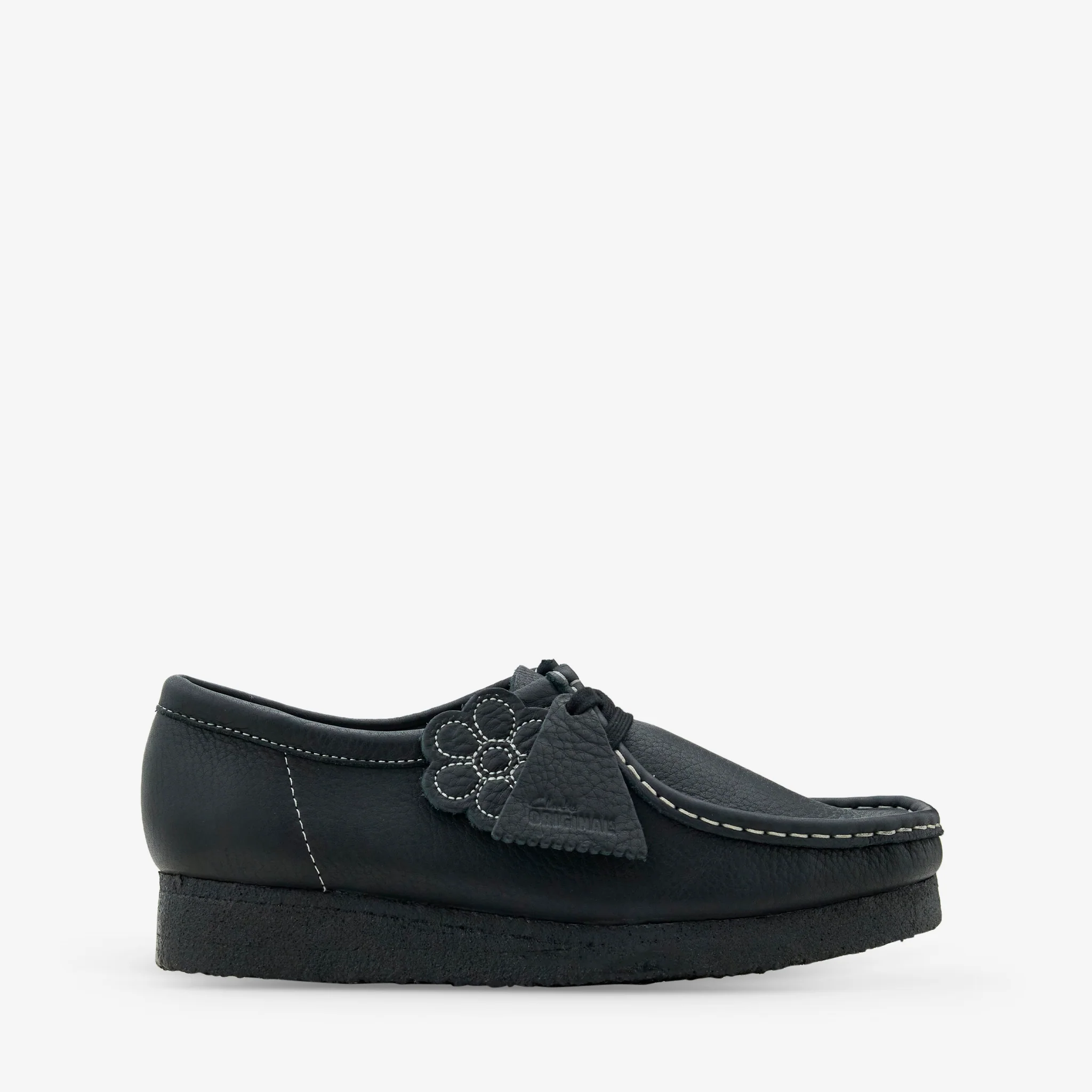 Women's Wallabee Black Tumbled Leather - Image 2