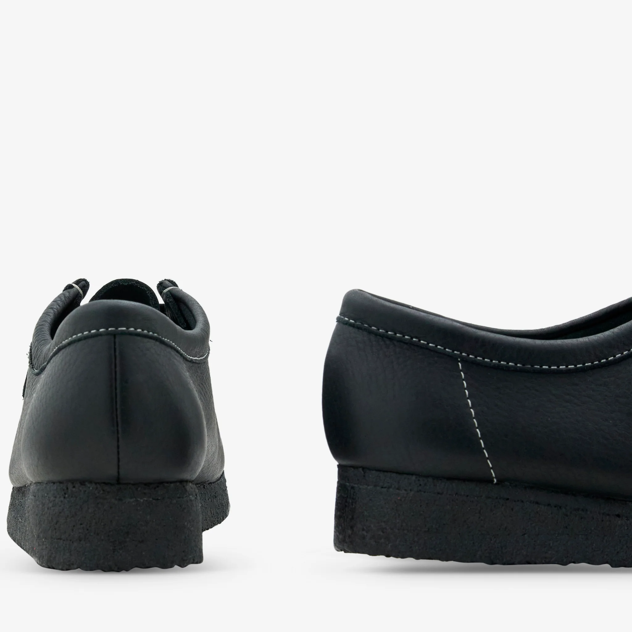 Women's Wallabee Black Tumbled Leather - Image 3