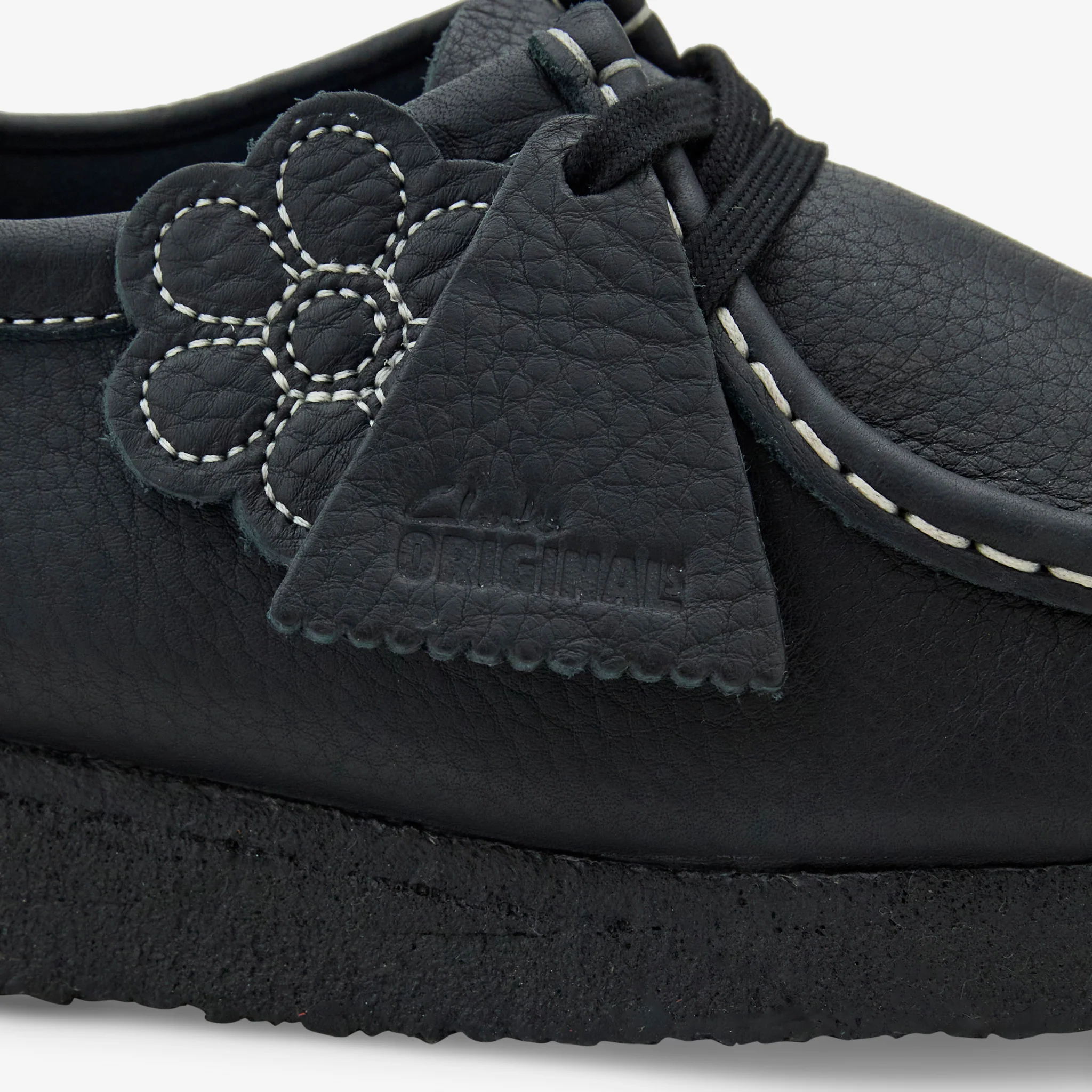 Women's Wallabee Black Tumbled Leather - Image 4