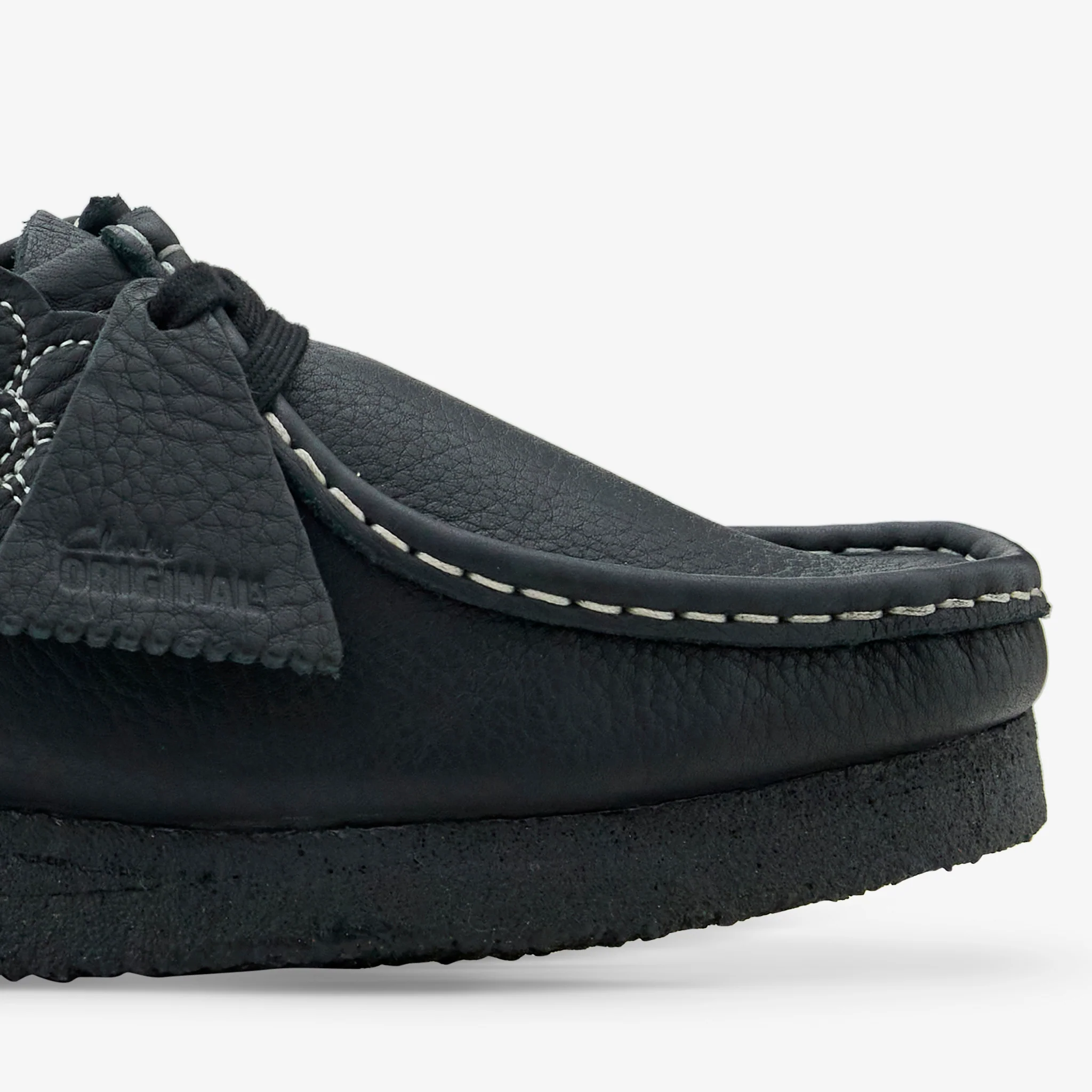 Women's Wallabee Black Tumbled Leather - Image 6