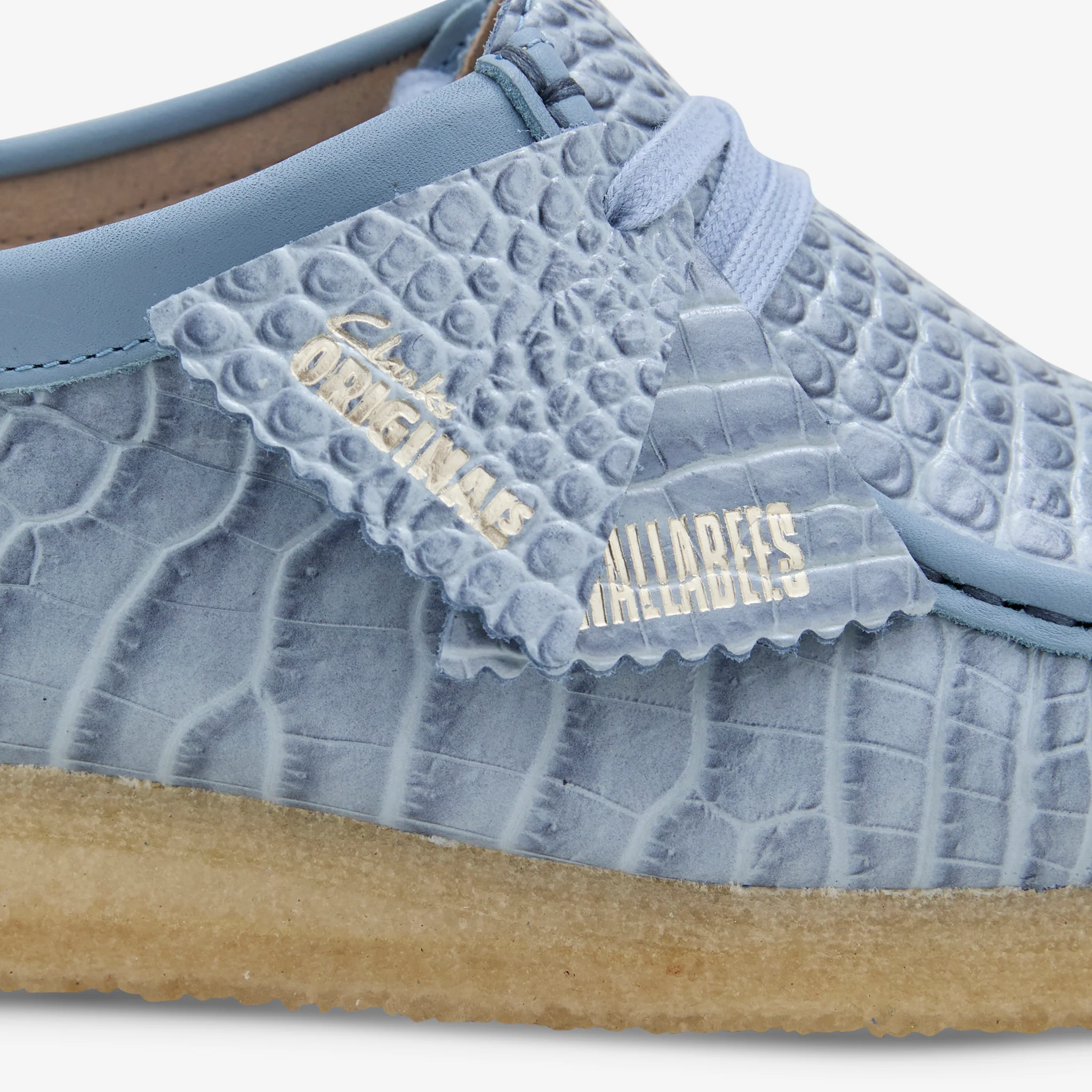 Women's Wallabee Powder Blue Croc - Image 4