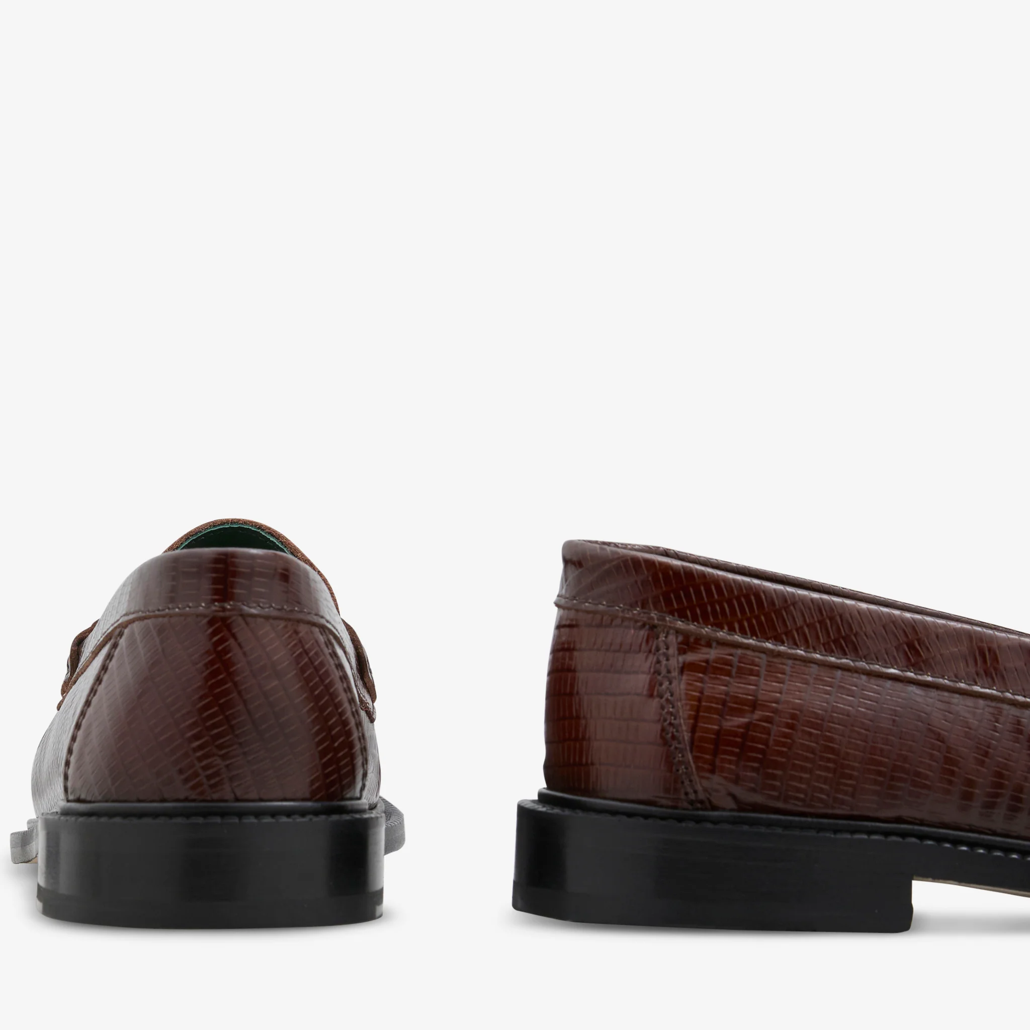 Yardee Moccasin Loafer Brown Lizard Pattern - Image 3