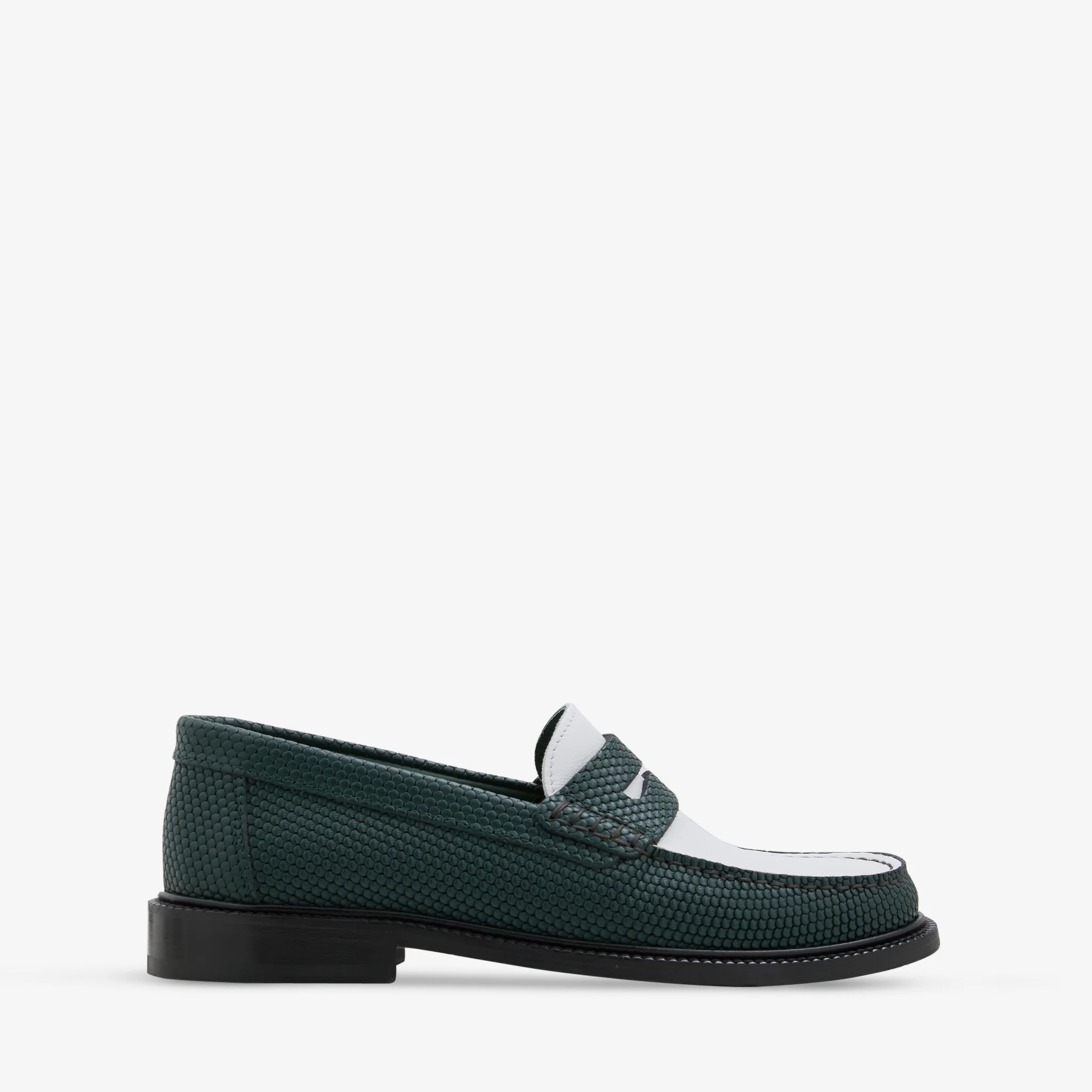 Yardee Moccasin Loafer Green Embossed - Image 2
