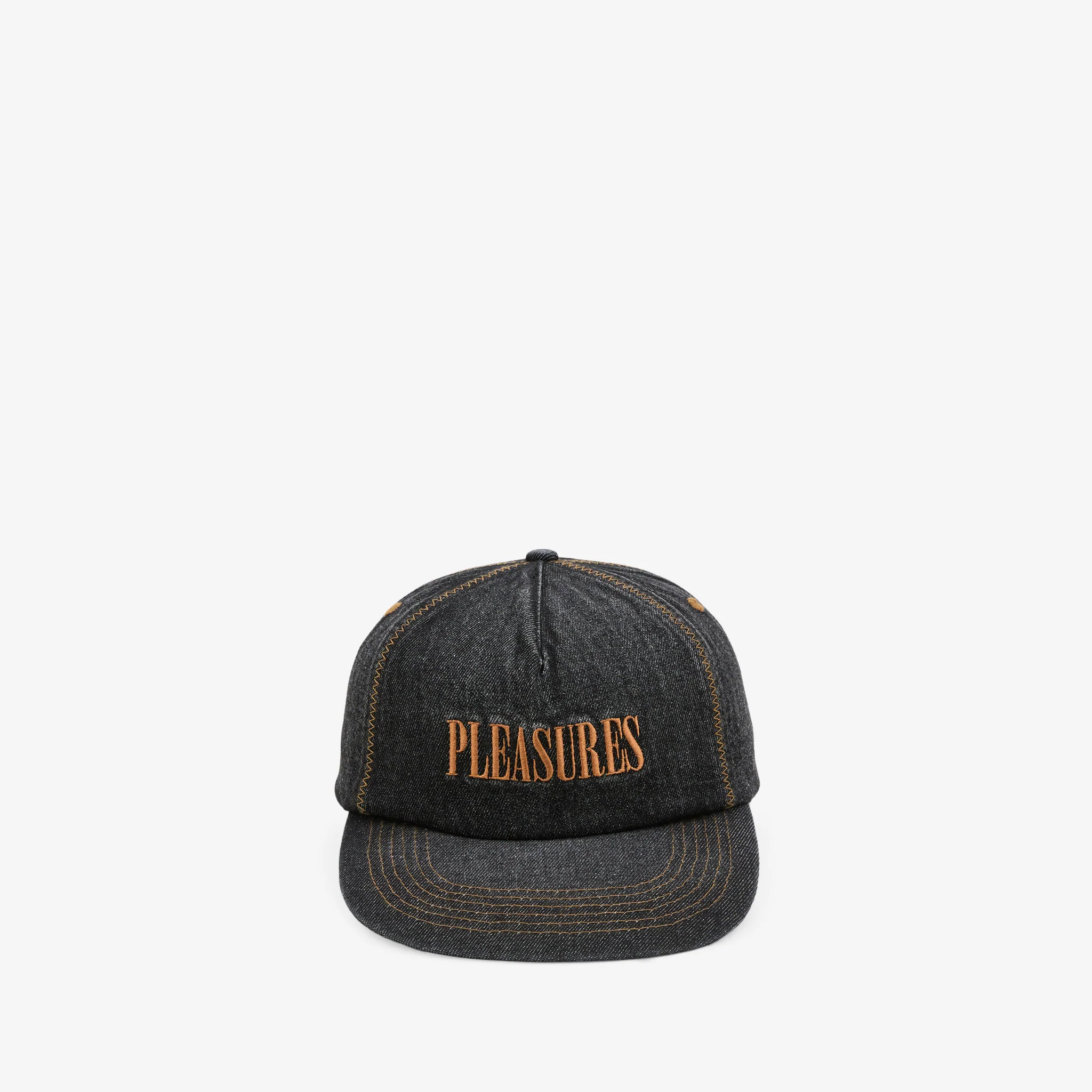Zig Zag Denim Cap Black